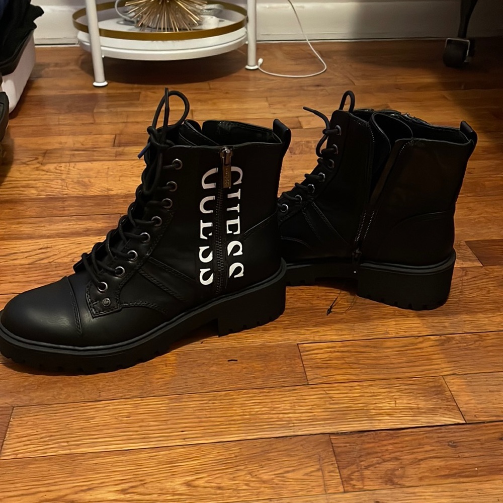 Never worn Guess combat boots